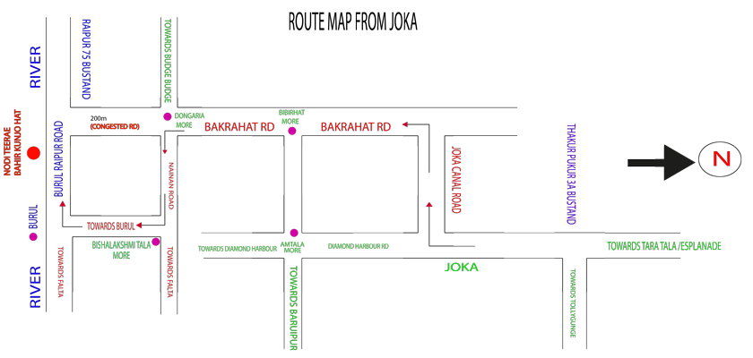 Route Map From Tara Tala